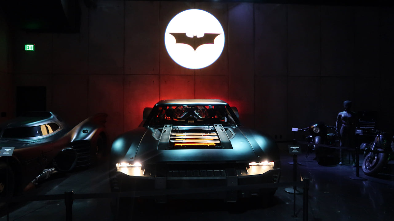 Batman exhibition at Warner Brothers DC Universe, shot by Hanna Griffiths in Burbank California for Blinded by Rainbows